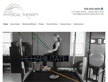 Tablet Screenshot of physicaltherapyholden.com